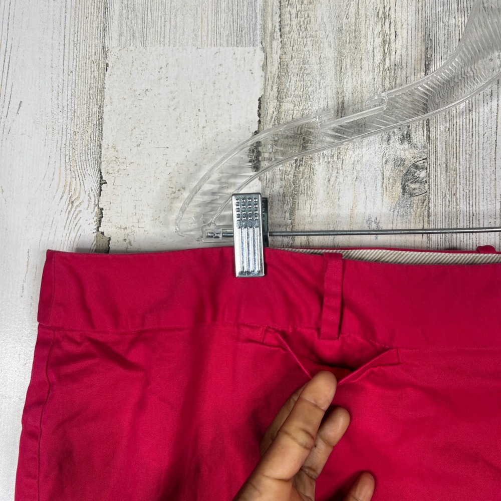 Talbots Red Cropped Pants 22W Plus Cotton Stretch Career Office Professional - Picture 5 of 10